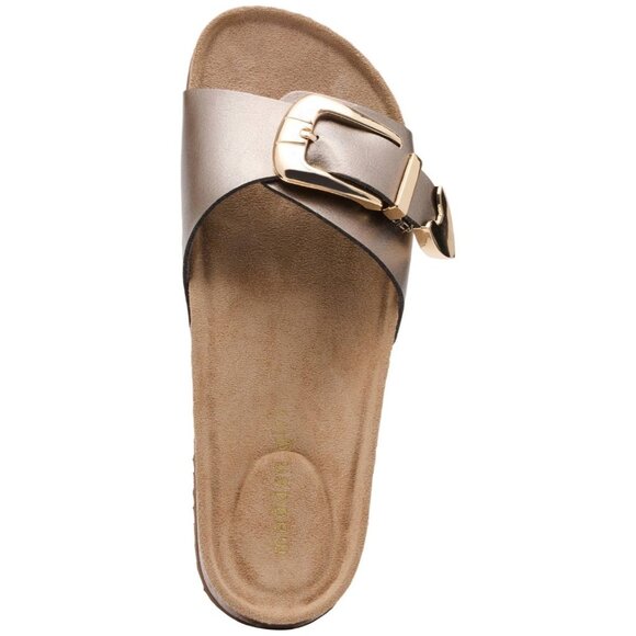 Madden Girl Brookk Buckled Footbed Slide Flat Sandals - Picture 4 of 4